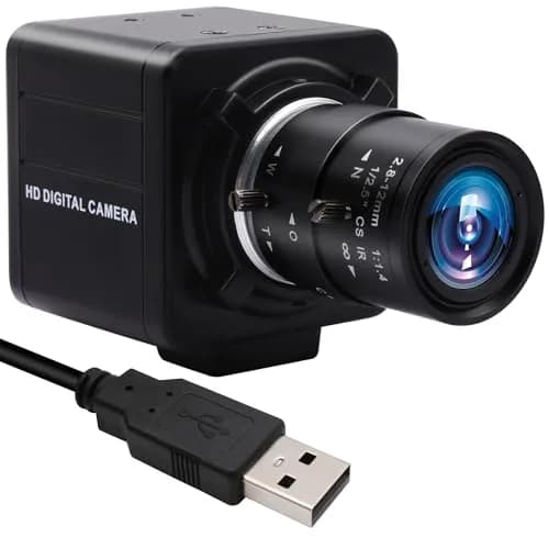 MMlove 8MP USB Camera 2.8-12mm Manual Focus 4X Optical Zoom | 8MP UltraHD Support for PC Raspberry Pi thumbnail 1