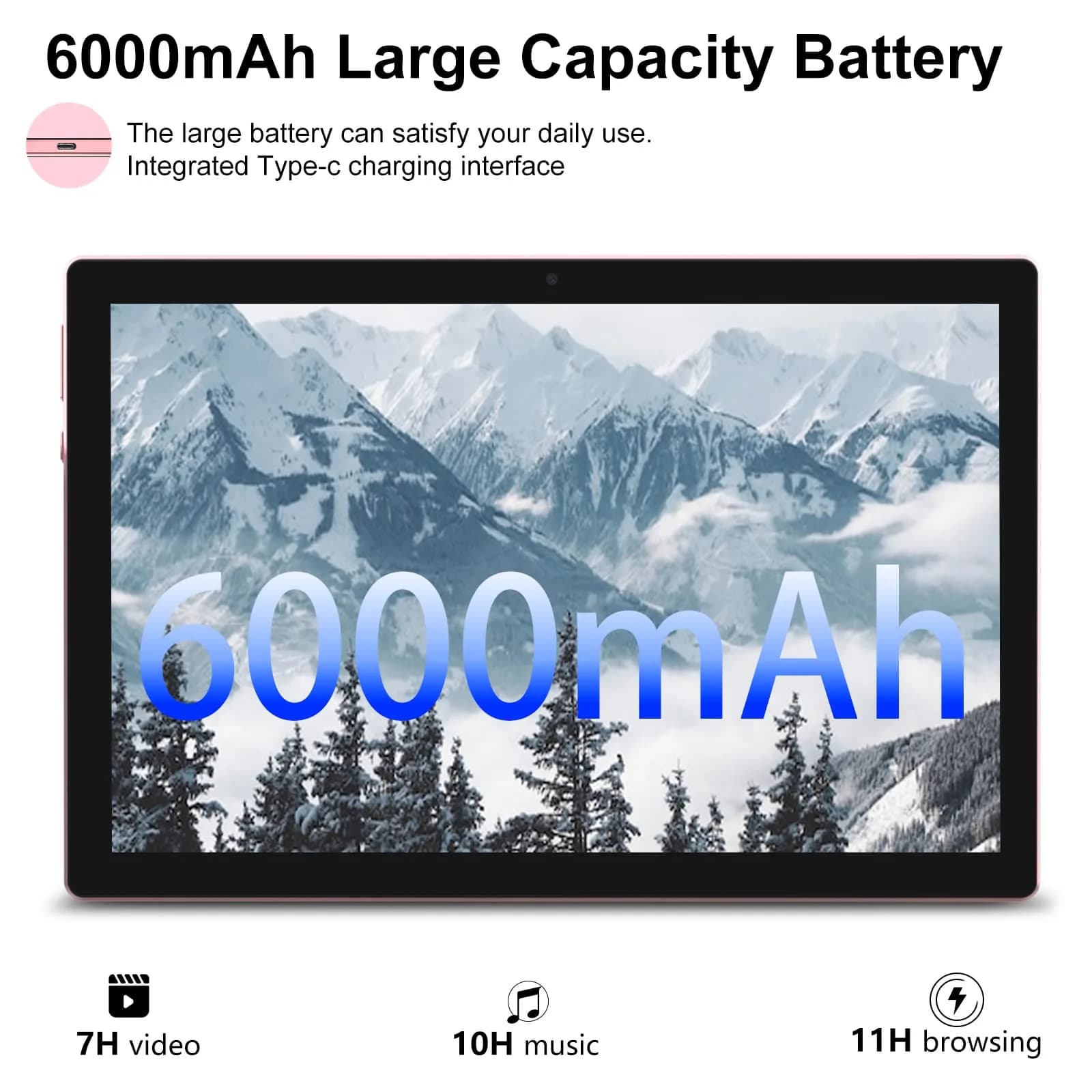 IWEGGO Android 15 Tablet 10.1 Inch 12GB RAM 64GB ROM 1TB Expansion Pink | Quad-core Processor, 1280x800 HD Touchscreen, 2-in-1 with Keyboard, Mouse, Stylus - view 6