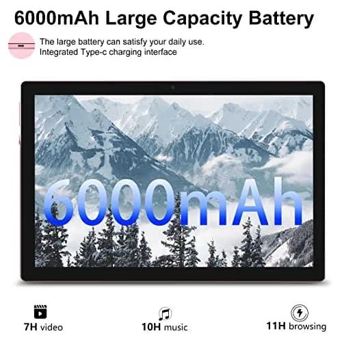 IWEGGO Android 15 Tablet 10.1 Inch 12GB RAM 64GB ROM 1TB Expansion Pink | Quad-core Processor, 1280x800 HD Touchscreen, 2-in-1 with Keyboard, Mouse, Stylus thumbnail 6