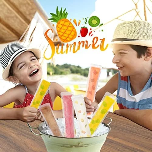 FEBSNOW Disposable Ice Pop Bags with Funnel, 120 Pcs (2"x7.5") | BPA-Free Plastic for DIY Frozen Snacks thumbnail 6