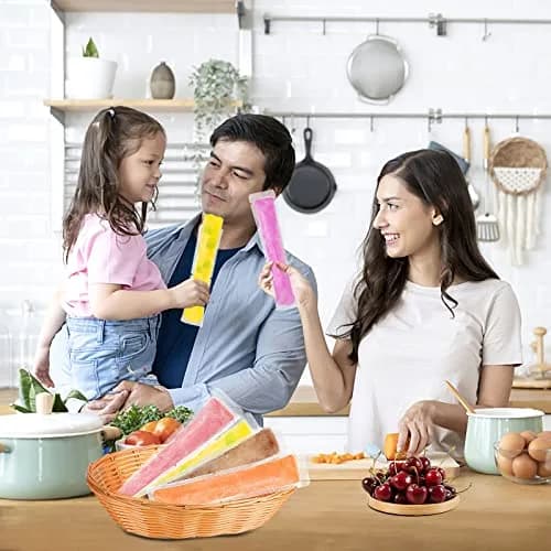 FEBSNOW Disposable Ice Pop Bags with Funnel, 120 Pcs (2"x7.5") | BPA-Free Plastic for DIY Frozen Snacks thumbnail 7