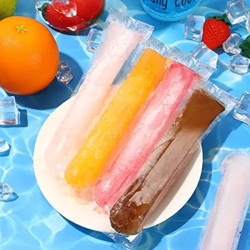 FEBSNOW Disposable Ice Pop Bags with Funnel, 120 Pcs (2"x7.5") | BPA-Free Plastic for DIY Frozen Snacks thumbnail 3