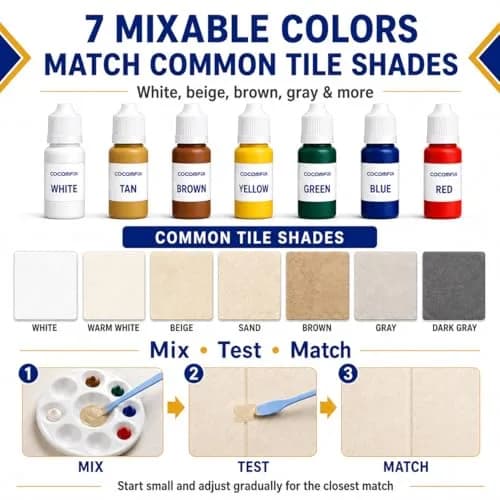 cocomfix Tile Repair Kit, Porcelain & Ceramic Chip, Crack & Hole Filler (231g / 8.15 oz) | USA-Sourced for Seamless DIY Restoration thumbnail 3