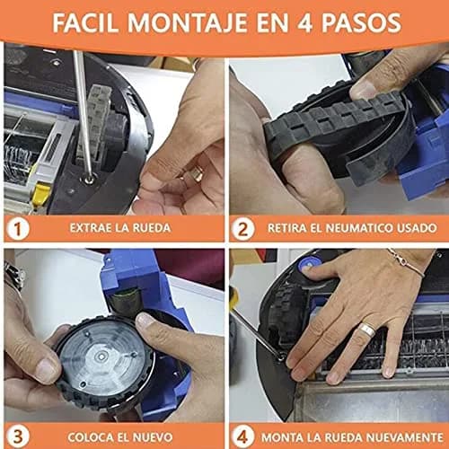 HMHAMA Black Rubber Robotic Vacuum Tires | 2-Pack for Roborock S5 T6 T7 Mijia 1S thumbnail 7