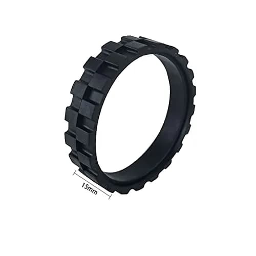 HMHAMA Black Rubber Robotic Vacuum Tires | 2-Pack for Roborock S5 T6 T7 Mijia 1S thumbnail 3