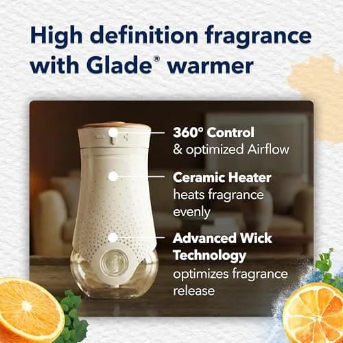 Glade PlugIns Air Freshener Refills Coastal Sunshine Citrus 3.35 fl oz (5 Count) | Scented Oil with Essential Oils thumbnail 6