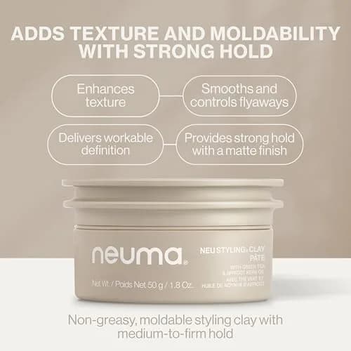 NEUMA Neu Styling Clay, Medium-Firm Hold, Semi-Matte Finish, 1.8 Fl Oz | Vegan, Cruelty-Free, Sustainable Ingredients thumbnail 6