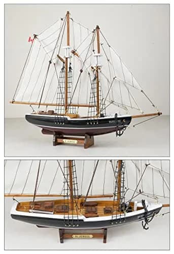 SAILINGSTORY Bluenose Wooden Sailboat Model Ship 43.18cm (17"L x 3"W x 14.20"H) | 1:110 Scale Replica thumbnail 3