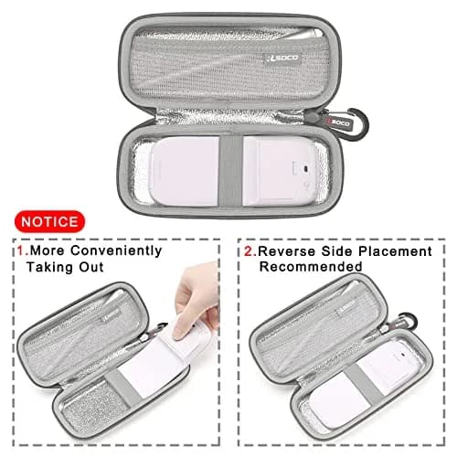 RLSOCO Carrying Case for Microsoft Arc/Surface Mouse & Stylus Pen | Gray, Hard Shell, Water-Resistant (18.7cm x 10.6cm x 4.4cm) thumbnail 4
