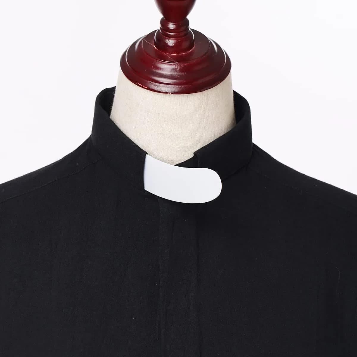 BLESSUME White Insert Tab Collar for Clergy Shirts | Pack of 20 (6.2 x 1.2 inches) - view 2