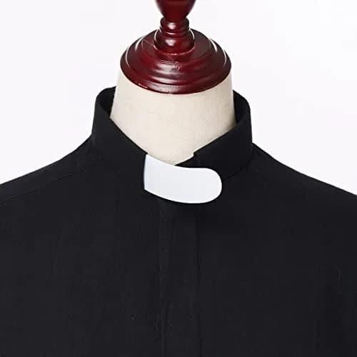 BLESSUME White Insert Tab Collar for Clergy Shirts | Pack of 20 (6.2 x 1.2 inches) thumbnail 2