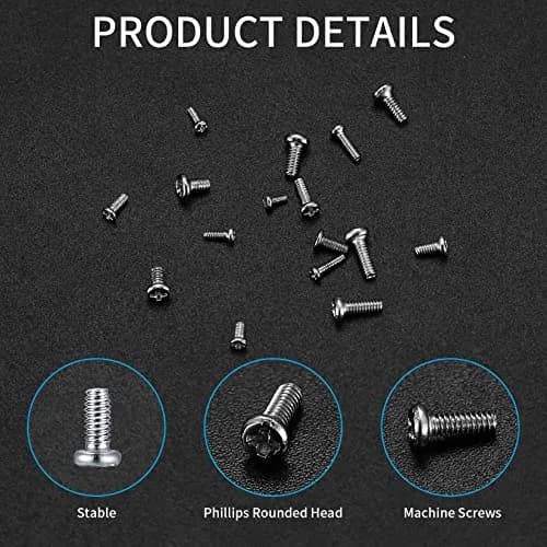 woshilaoDS Tiny Screws for Electronics Assortment Kit M1-M1.7, 800 Pcs | Metric Micro Screws for Repairs thumbnail 4