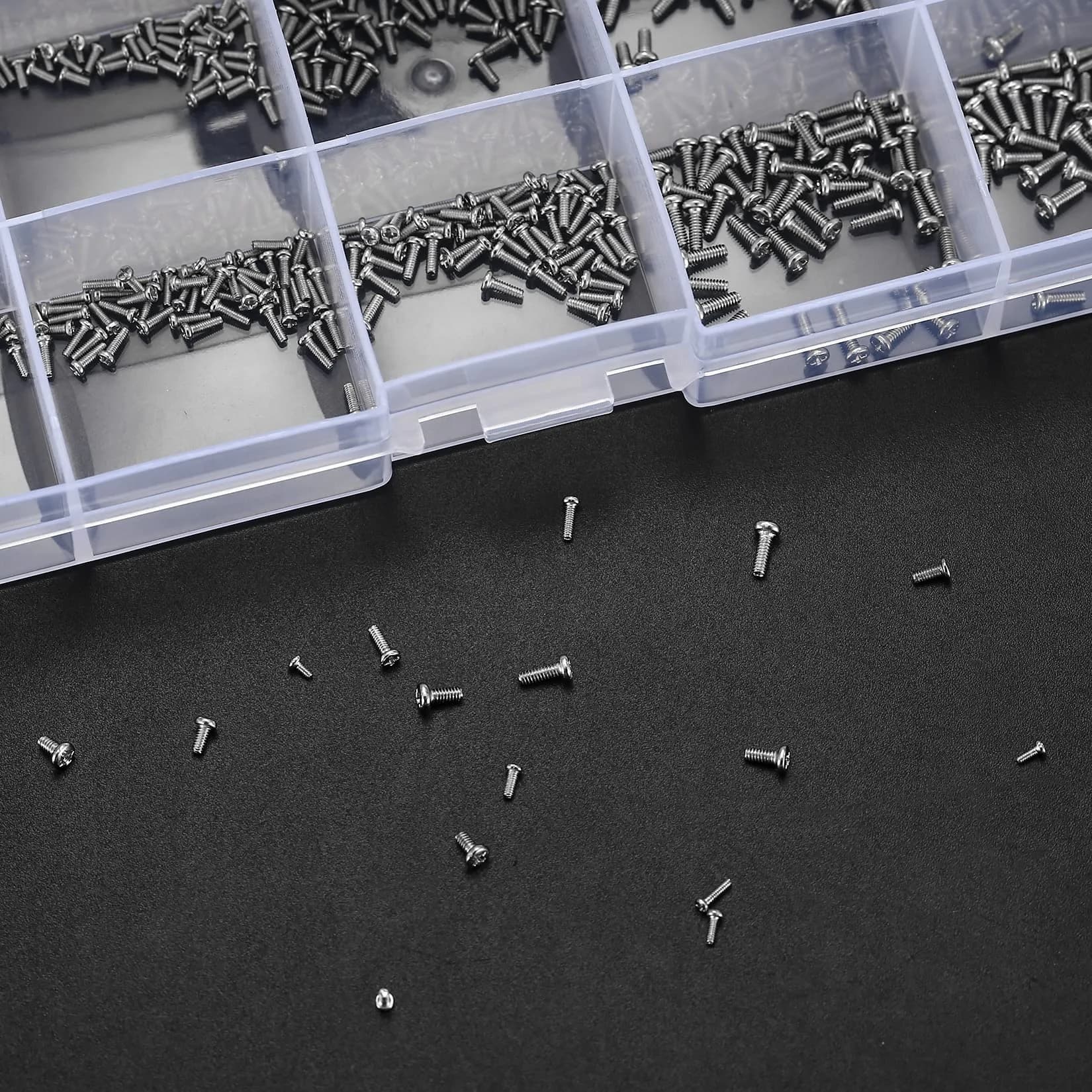 woshilaoDS Tiny Screws for Electronics Assortment Kit M1-M1.7, 800 Pcs | Metric Micro Screws for Repairs - view 6