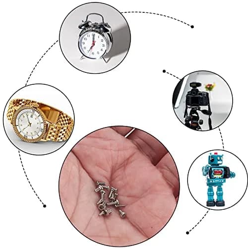 woshilaoDS Tiny Screws for Electronics Assortment Kit M1-M1.7, 800 Pcs | Metric Micro Screws for Repairs thumbnail 7