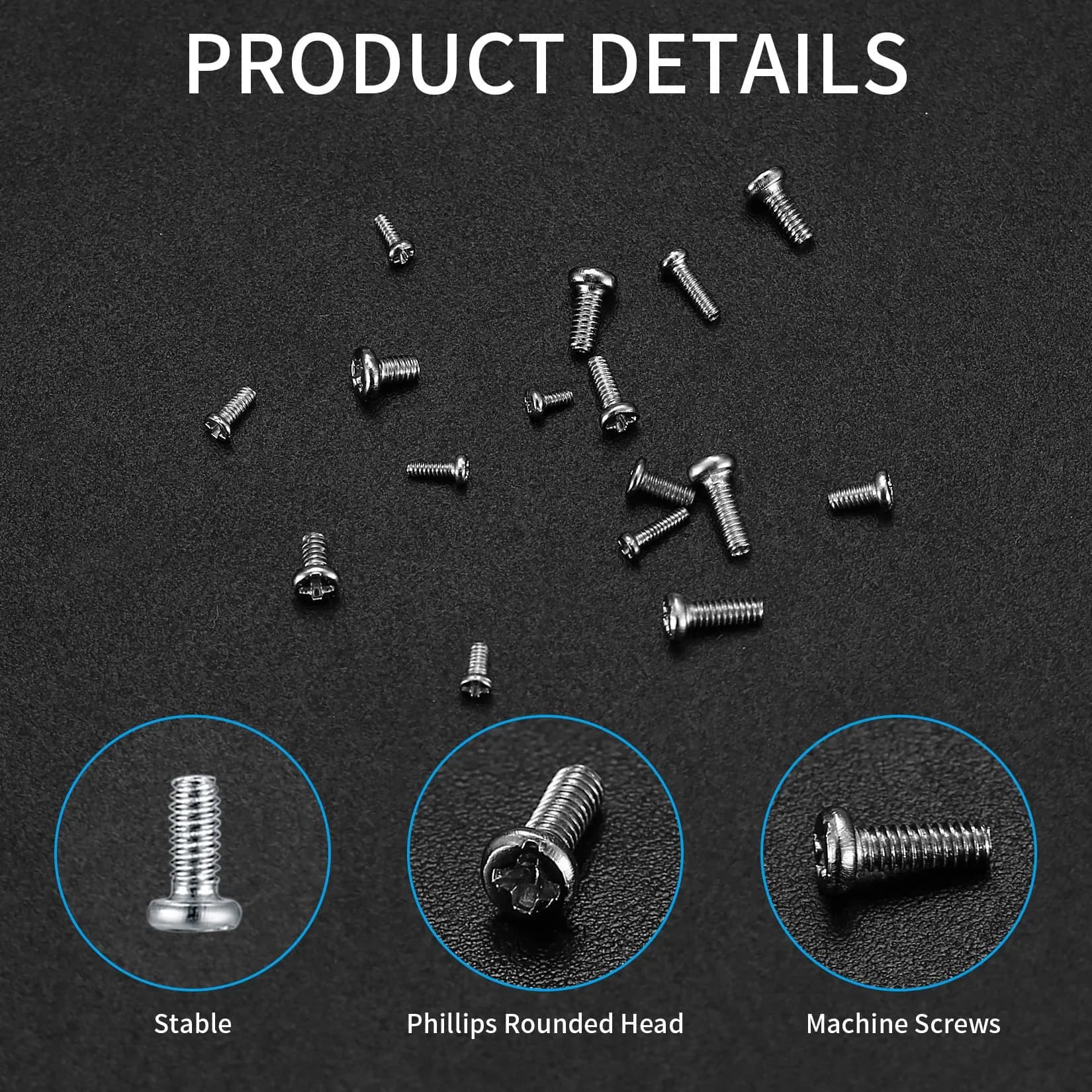 woshilaoDS Tiny Screws for Electronics Assortment Kit M1-M1.7, 800 Pcs | Metric Micro Screws for Repairs - view 4