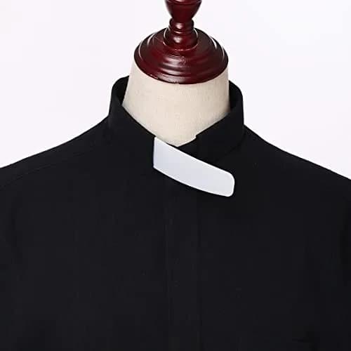 BLESSUME White 11 Insert Tab Collars for Clergy Shirts | 1.6 cm Width | Pack of 20 - view 2