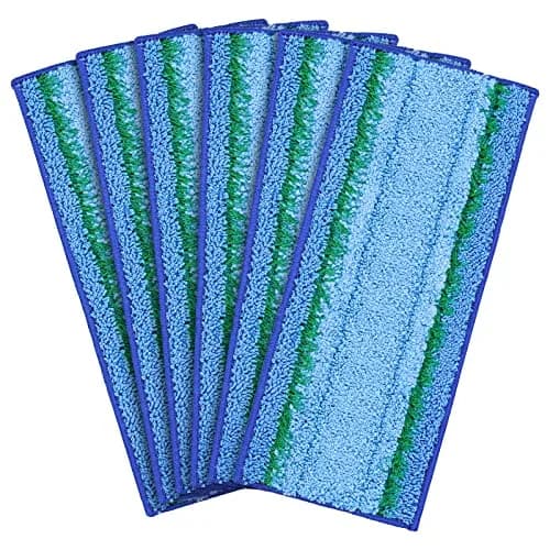 LINNIW M6 Wet Mopping Pads for iRobot Braava Jet m6 Robot Mop, 6 Pack Blue Rectangular thumbnail 1