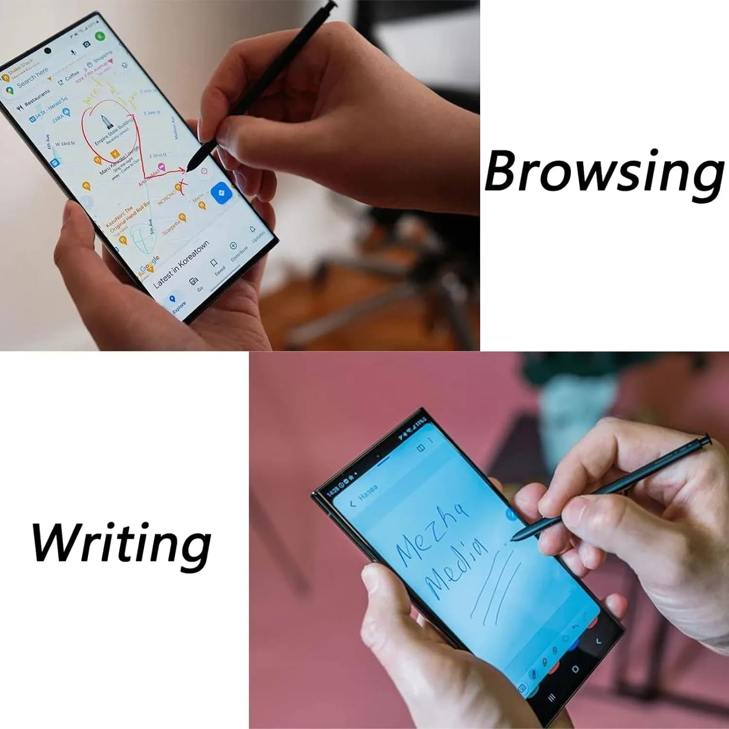 Peixiong Stylus Pen for Samsung Galaxy S23 Ultra 5G, Phantom Black with Eject Pin - view 3