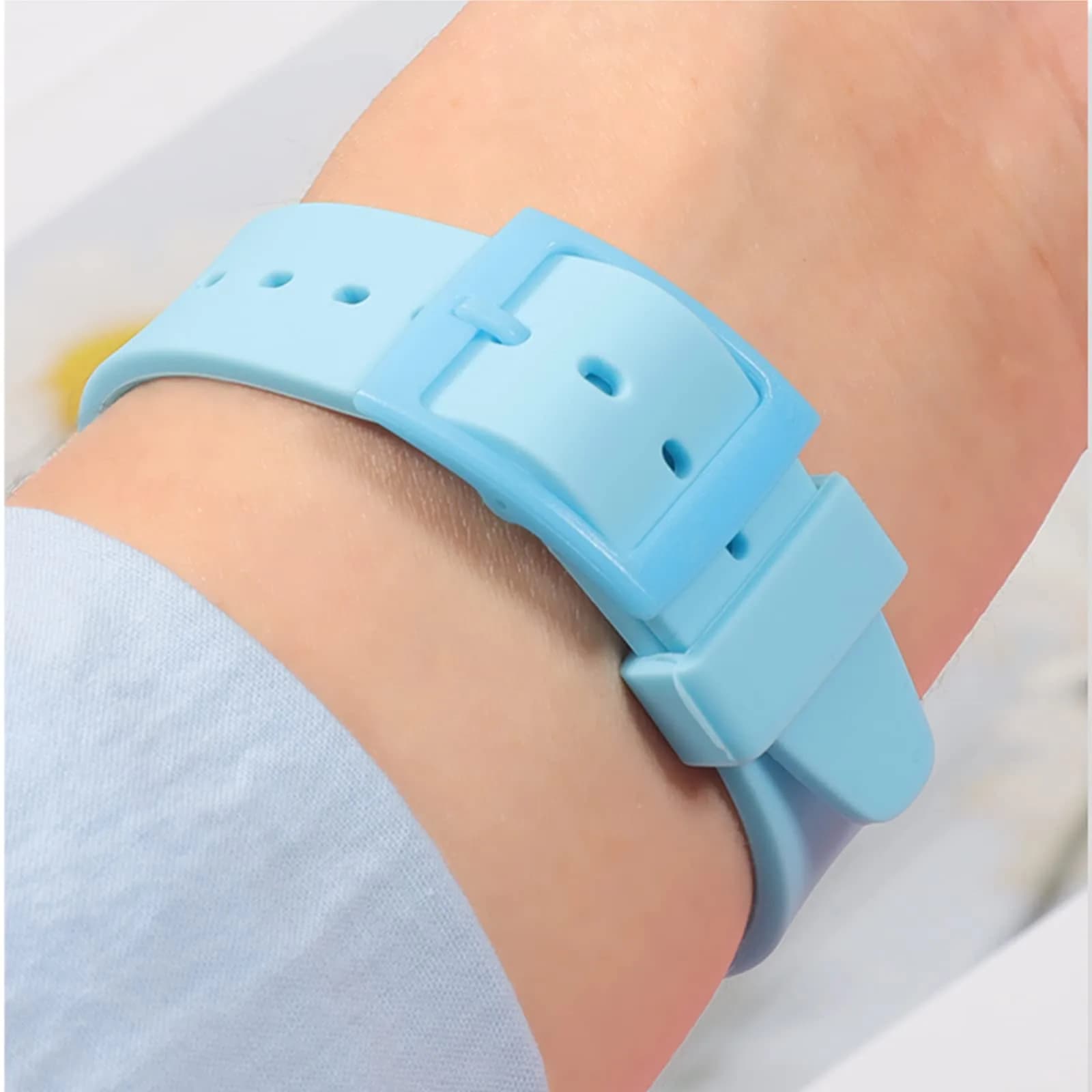 Lijinlan Replacement Silicone Watch Band for Swatch 19mm LightBlue | Waterproof & Breathable Strap - view 2