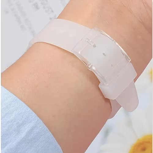 Lijinlan ClearWhite Silicone Watch Band for Swatch 20mm | Waterproof & Breathable Replacement Strap thumbnail 2