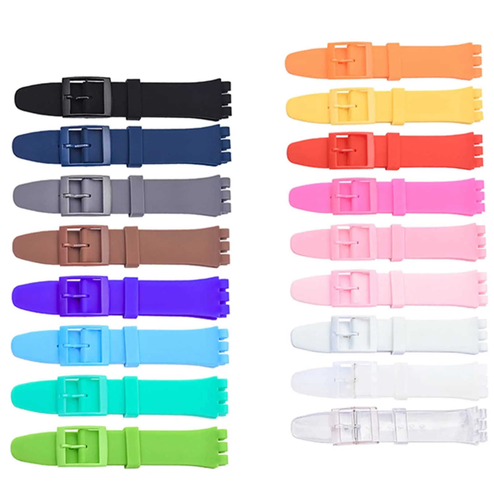 Lijinlan Replacement Silicone Band for Swatch 17mm Watch Strap | Waterproof & Breathable for Men & Women - view 8