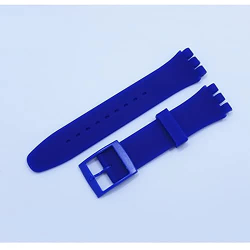 Lijinlan Navy 20mm Replacement Silicone Watch Band for Swatch (19mm Lug Width) thumbnail 4