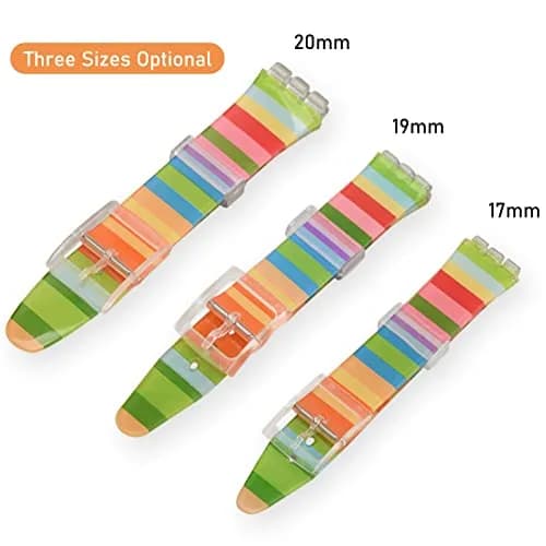 Lijinlan Replacement Silicone Band for Swatch 17mm Watch | Waterproof, Breathable, Easy Install thumbnail 2