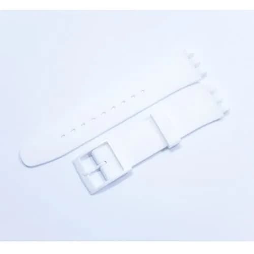 Lijinlan Replacement Silicone Watch Band for Swatch - White, 19mm Lug Width thumbnail 2