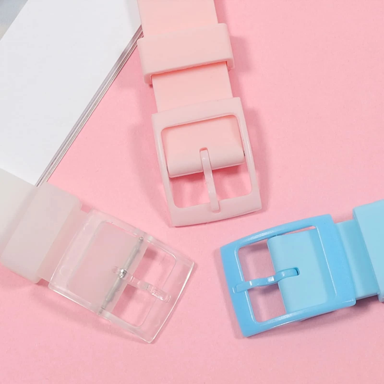 Lijinlan ClearWhite Silicone Replacement Watch Band for Swatch - 19mm Lug Width - view 4