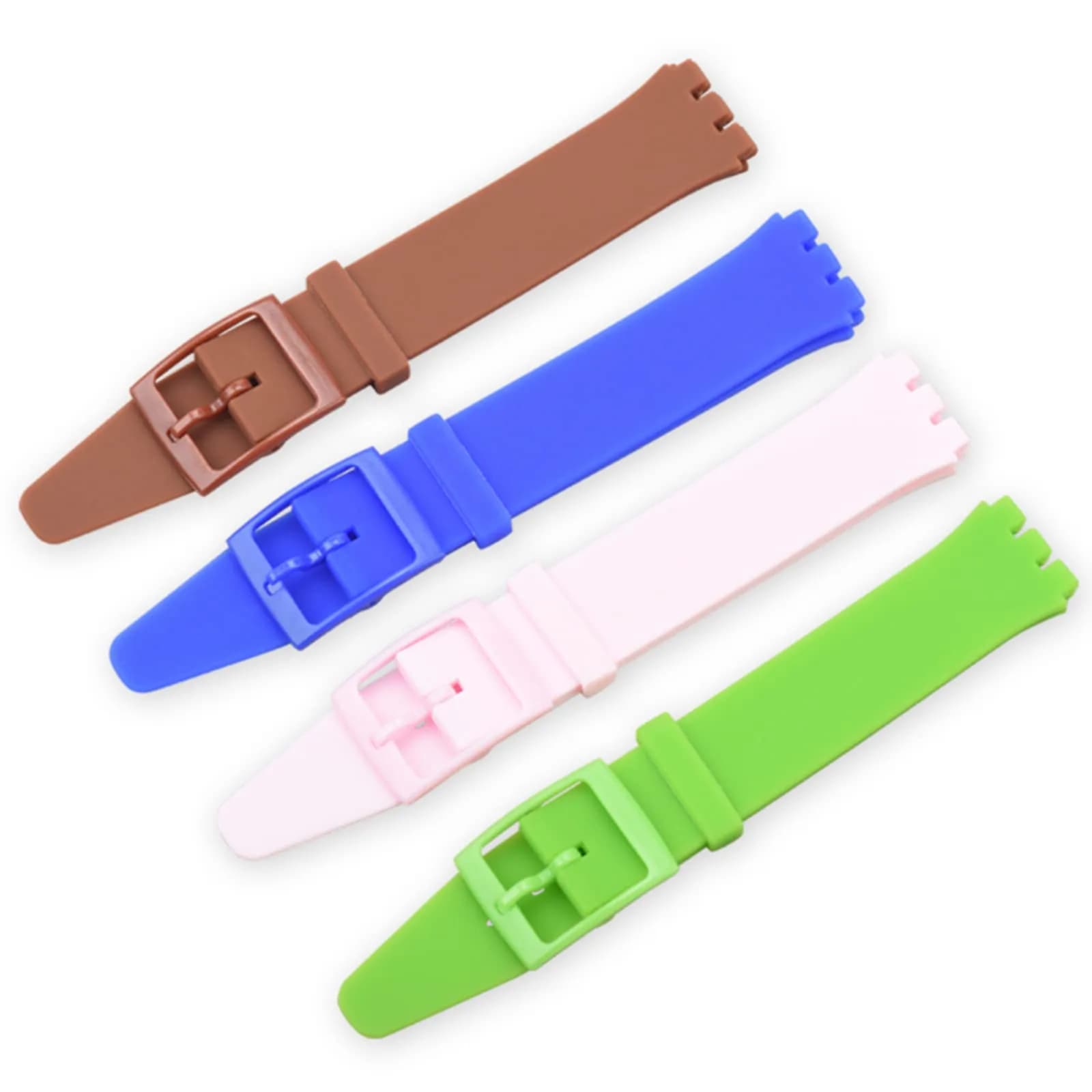 Lijinlan Replacement Silicone Watch Band for Swatch - LightGreen, 20mm - view 2