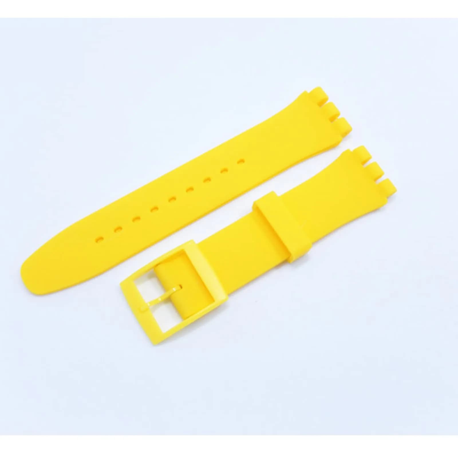 Lijinlan Replacement Yellow Silicone Band for Swatch | 20mm Watch Strap - view 2