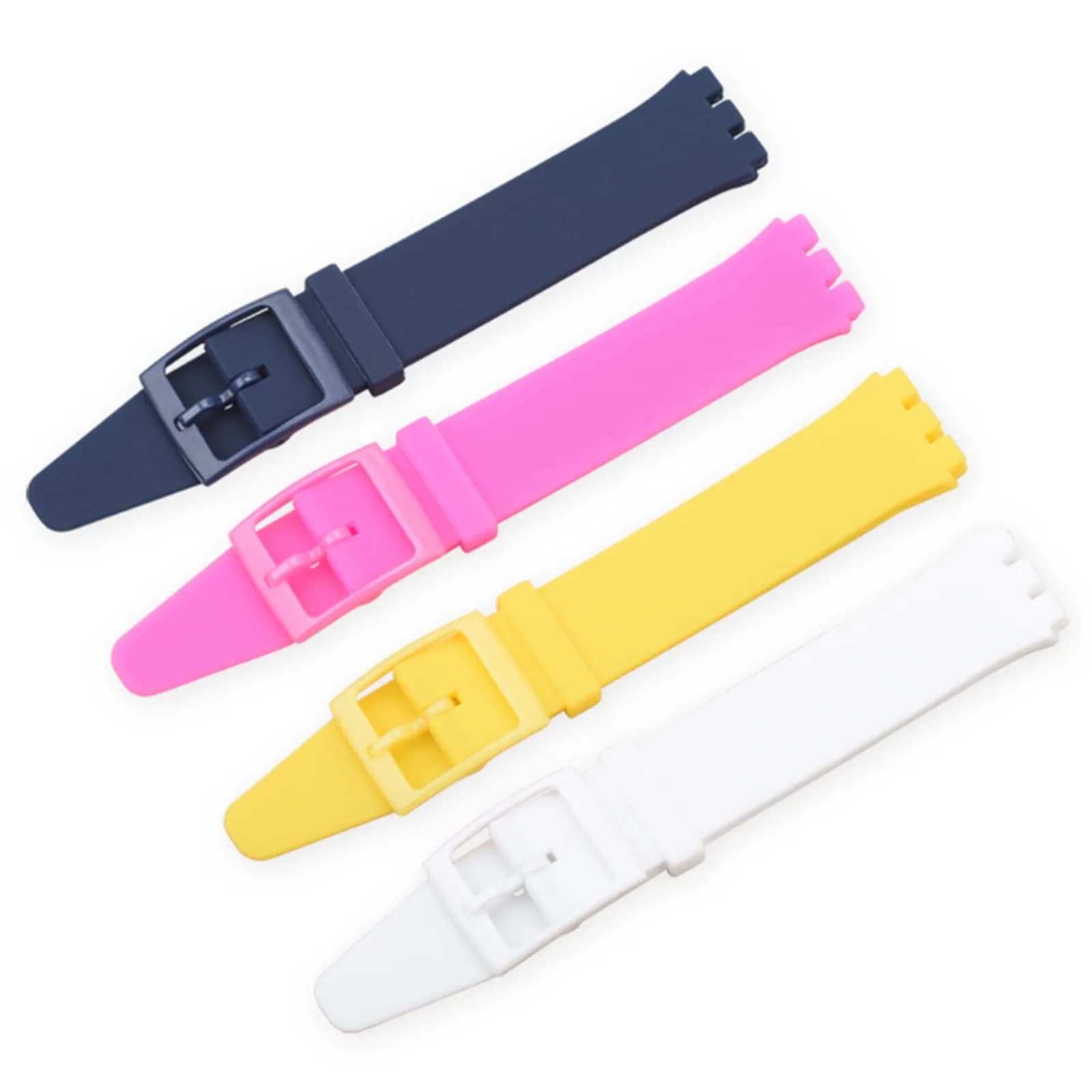 Lijinlan Replacement Silicone Watch Band for Swatch - White, 17mm - view 3