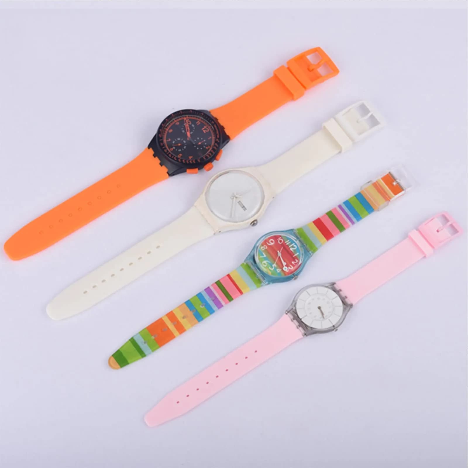 Lijinlan Replacement Silicone Watch Band for Swatch - Vibrant Orange, 20mm Size - view 4