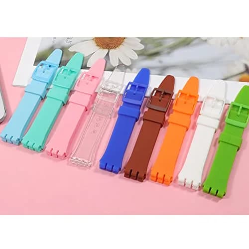 Lijinlan Replacement Silicone Band for Swatch 17mm Watch Strap | Waterproof & Breathable thumbnail 6