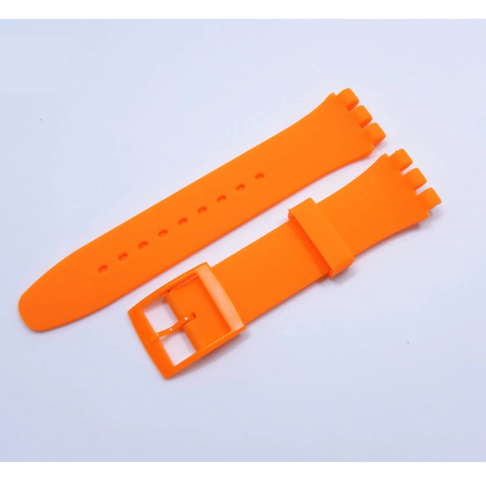 Lijinlan Orange Silicone Replacement Watch Band for Swatch 19mm Lug Width - view 2