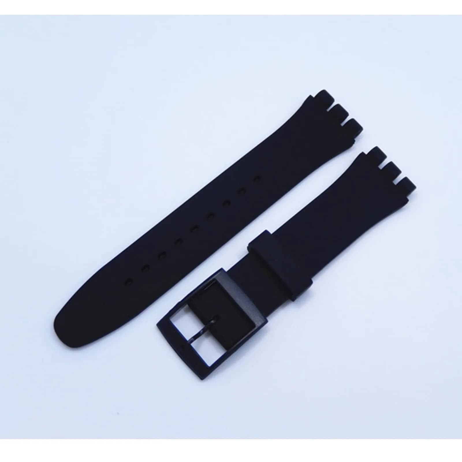 Lijinlan Replacement Black Silicone Band for Swatch Watches - 19mm Lug Width - view 2
