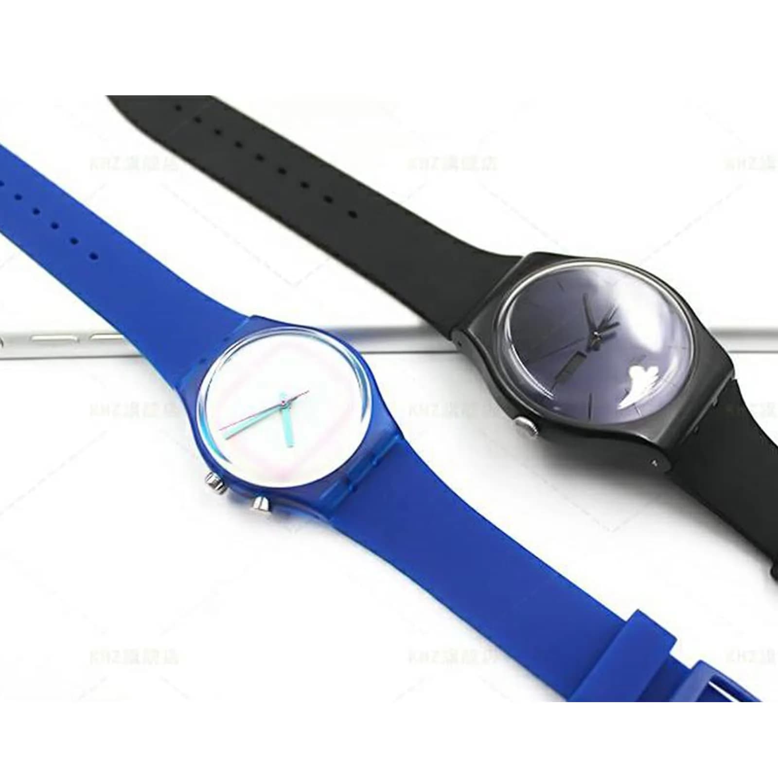Lijinlan Replacement Black Silicone Band for Swatch Watches - 19mm Lug Width - view 3