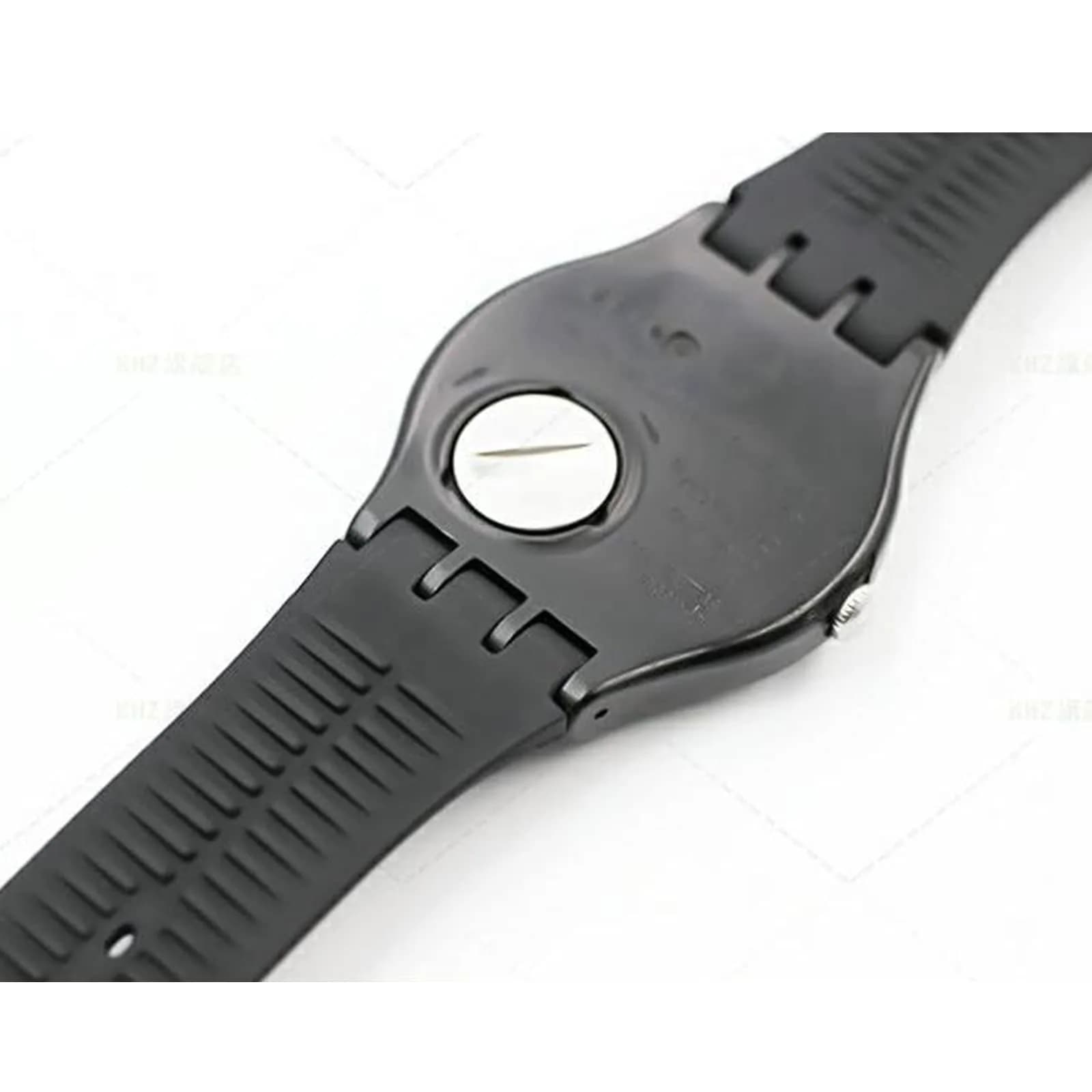 Lijinlan Replacement Black Silicone Band for Swatch Watches - 19mm Lug Width - view 4