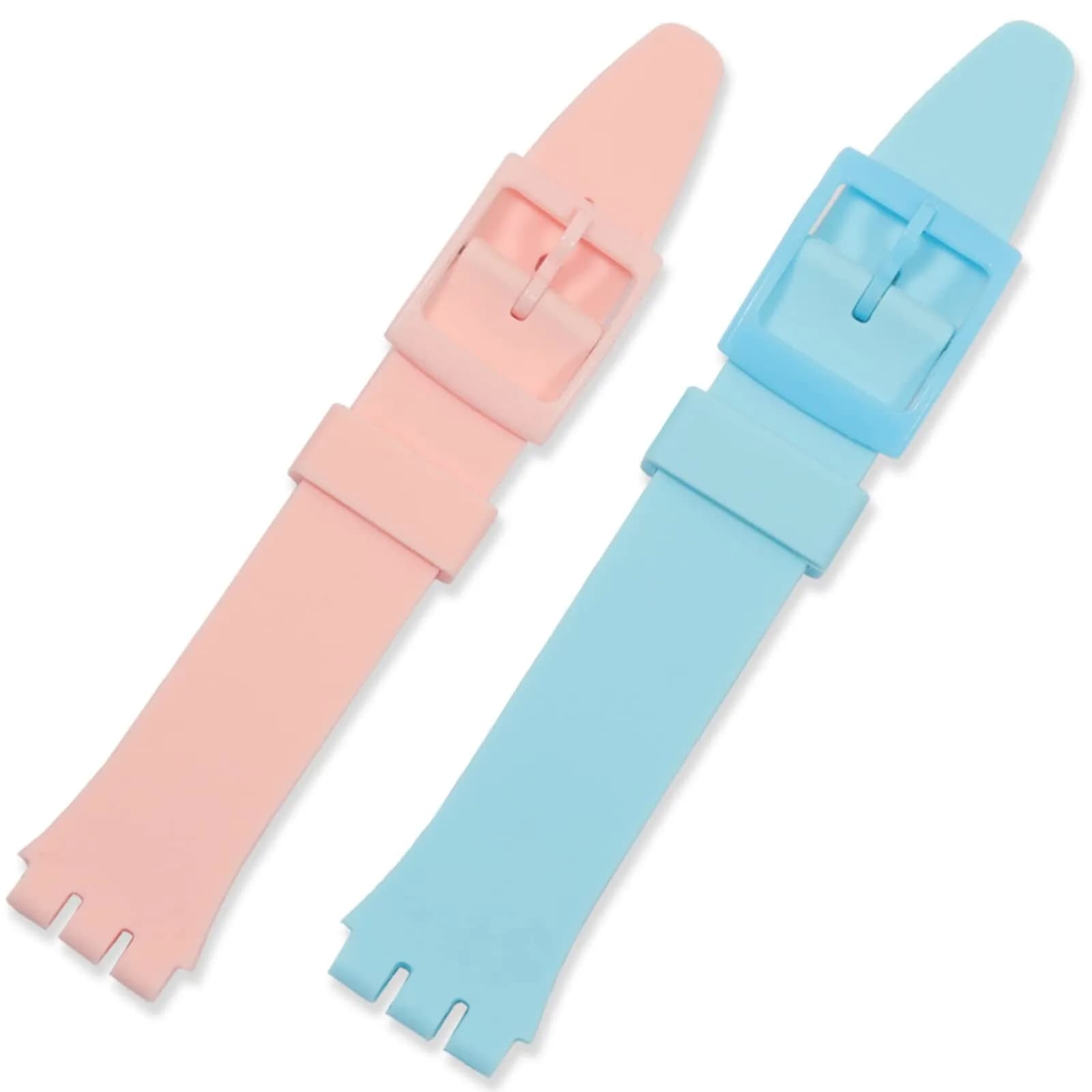 Lijinlan Replacement Silicone Watch Band for Swatch - LightBlue, 20mm - view 3