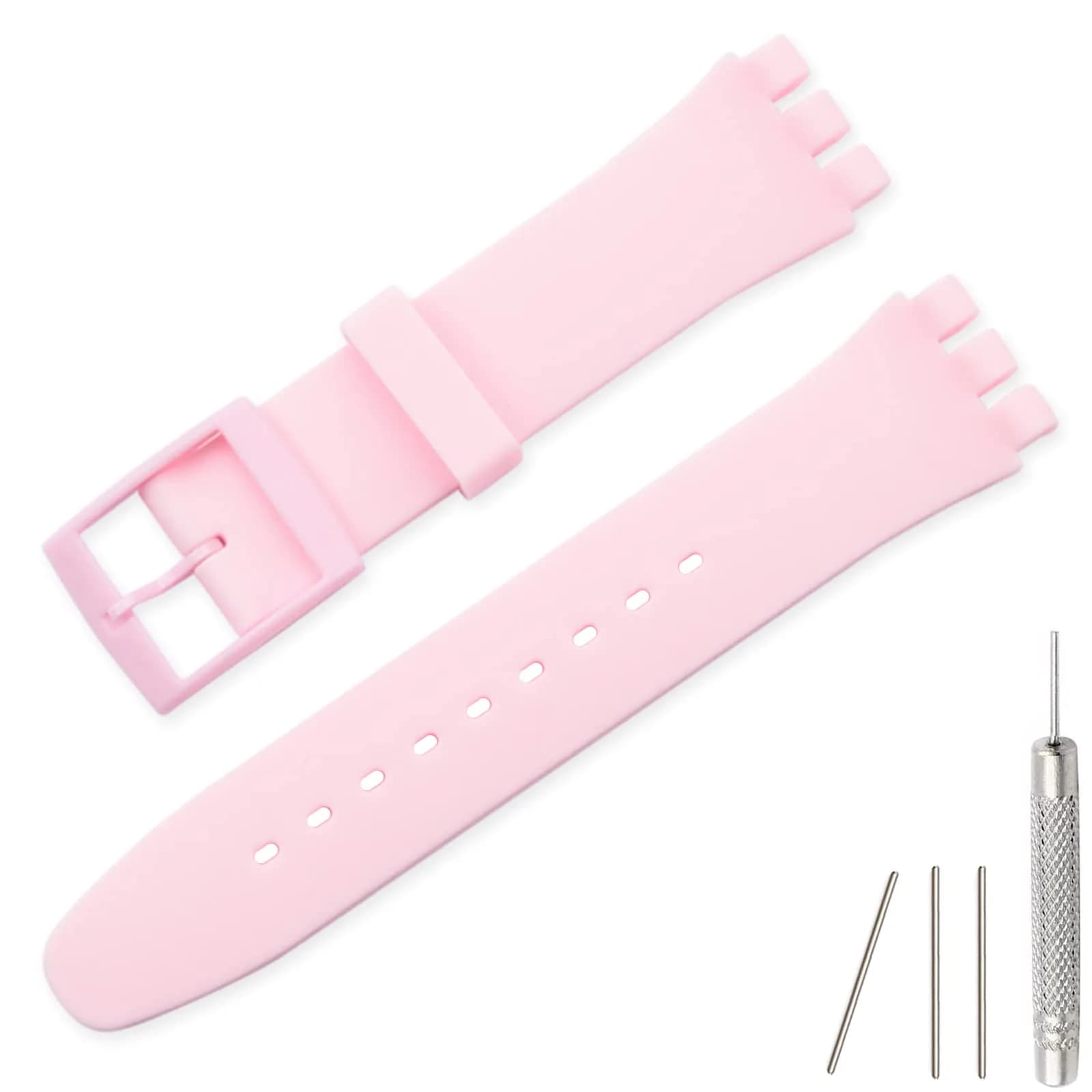 Lijinlan Replacement Silicone Band for Swatch 19mm Lug Width | Breathable & Waterproof Watch Strap