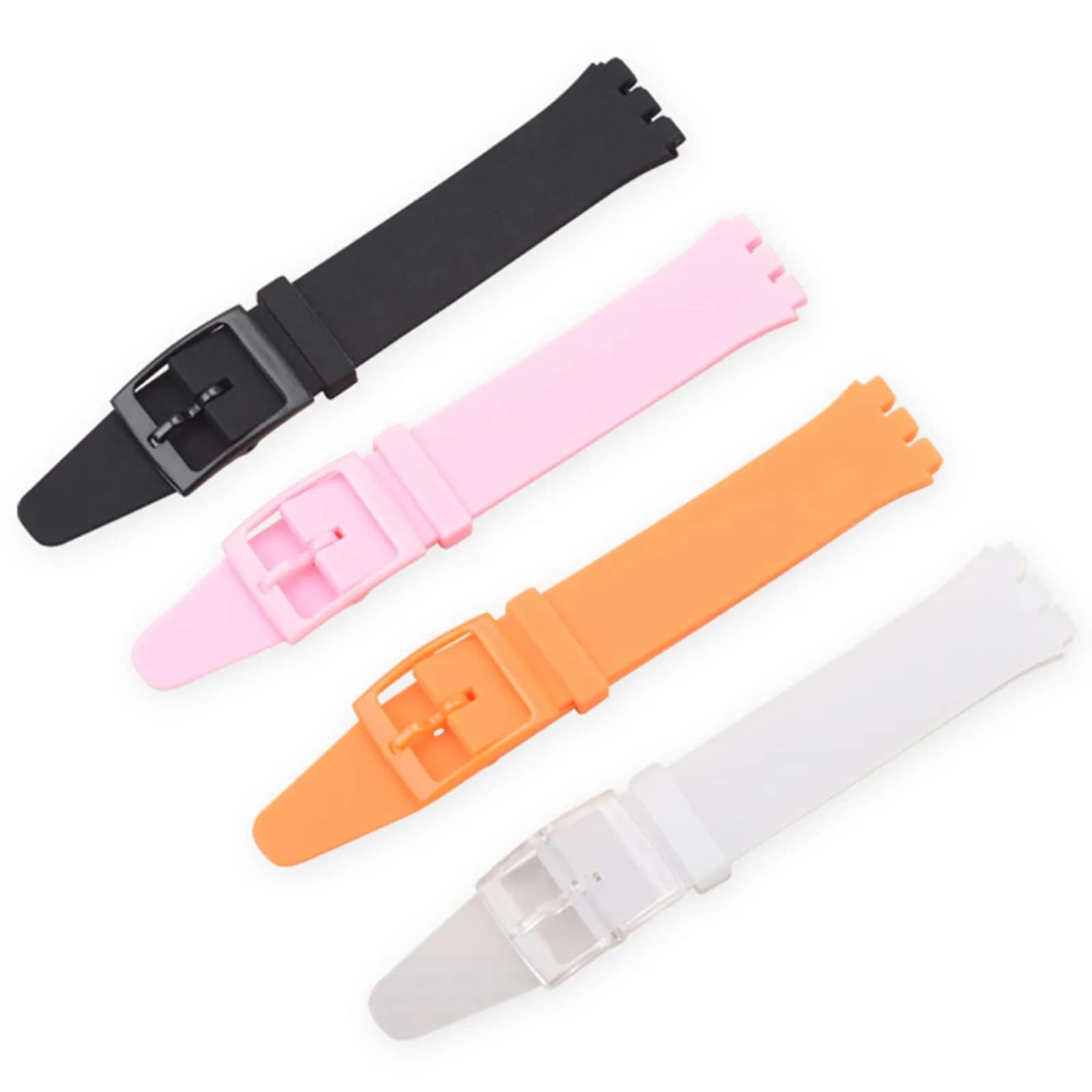 Lijinlan Replacement Silicone Watch Band for Swatch - Light Pink, 19mm Lug Width - view 2