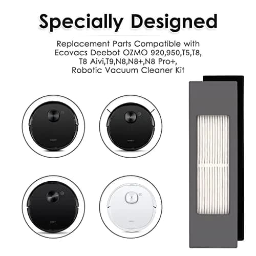 CHAIN PEAK N10 HEPA Filter 12 Pieces | Compatible with Ecovacs Deebot Ozmo Models thumbnail 6