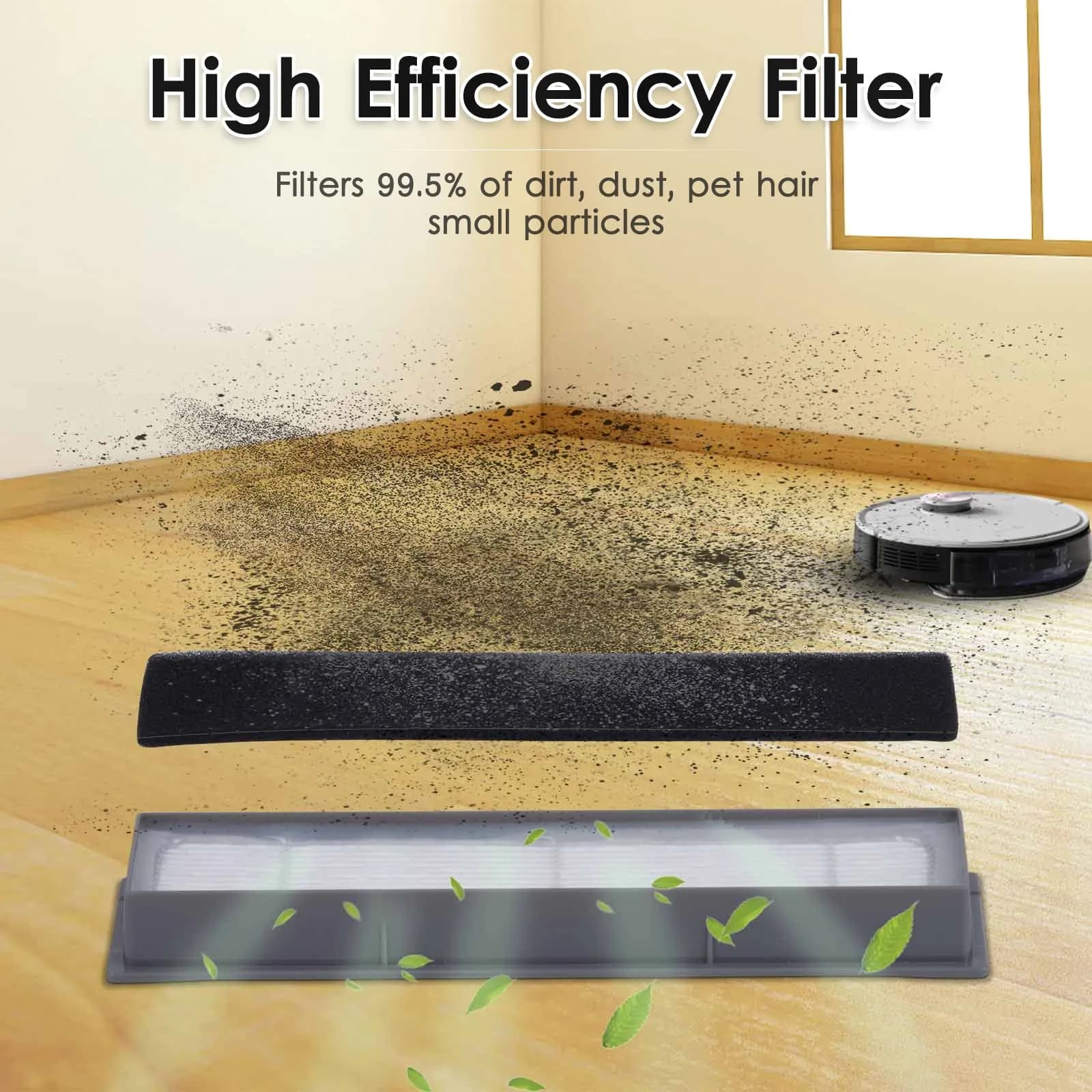 CHAIN PEAK N10 HEPA Filter 12 Pieces | Compatible with Ecovacs Deebot Ozmo Models - view 2