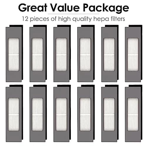 CHAIN PEAK N10 HEPA Filter 12 Pieces | Compatible with Ecovacs Deebot Ozmo Models thumbnail 3