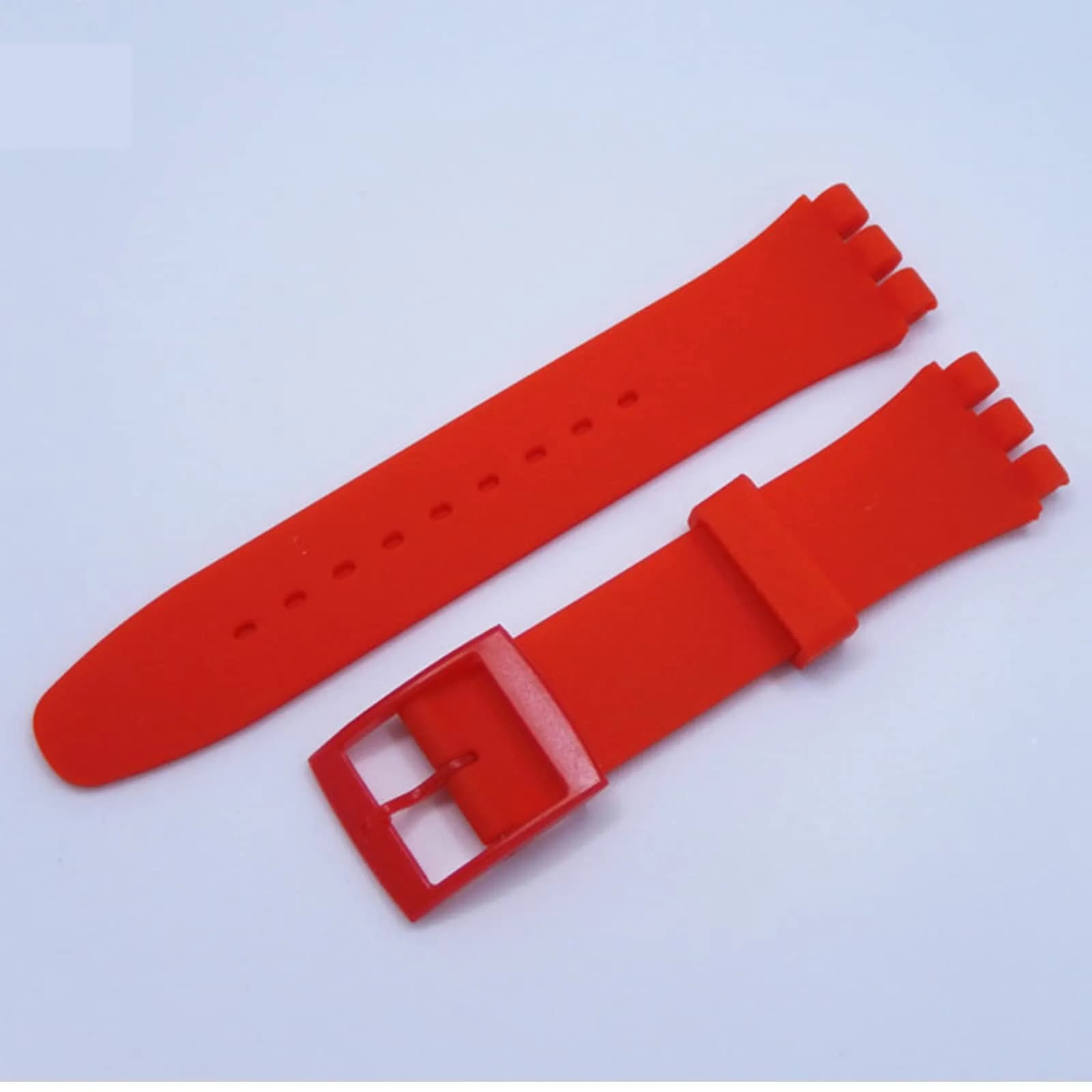 Lijinlan Replacement Silicone Band for Swatch 19mm Lug Width | Red Color, Waterproof & Breathable - view 4