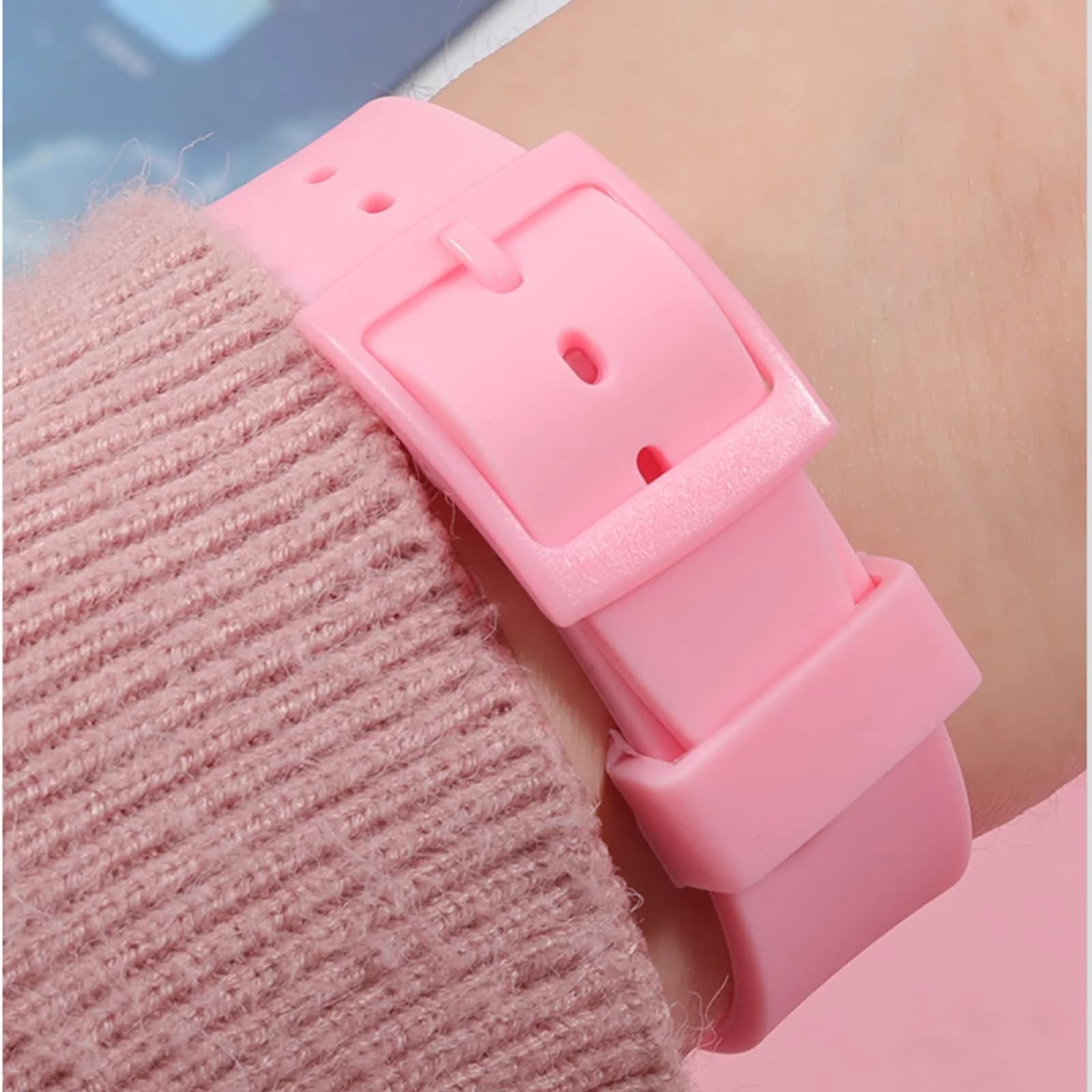 Lijinlan Silicone Watch Band for Swatch 19mm | Pink, Waterproof, Breathable - view 5