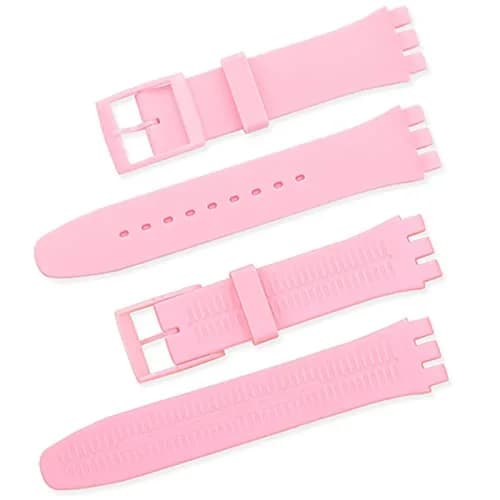 Lijinlan Silicone Watch Band for Swatch 19mm | Pink, Waterproof, Breathable thumbnail 2