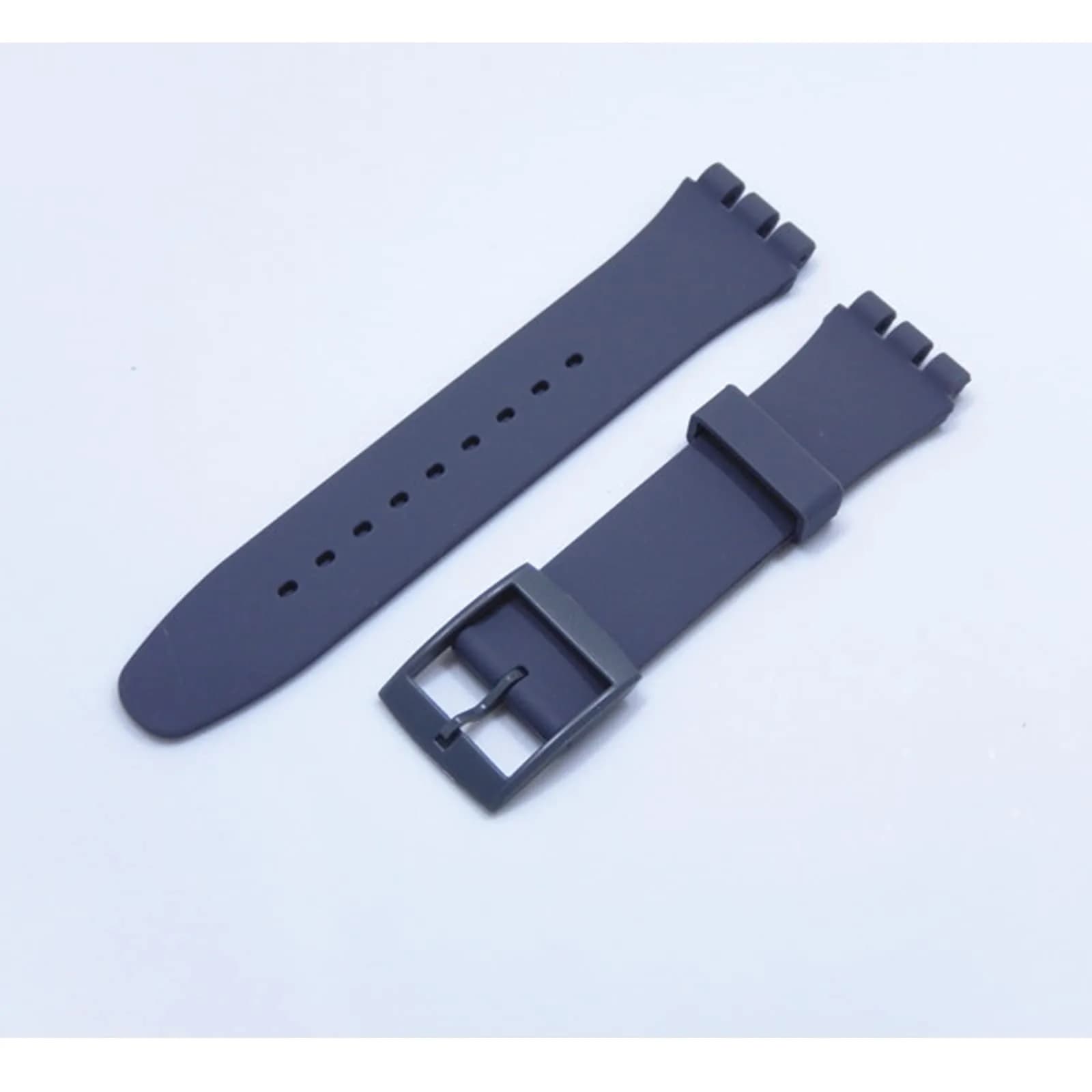 Lijinlan Silicone Watch Band for Swatch 20mm Gray | Waterproof & Durable Replacement Strap - view 2
