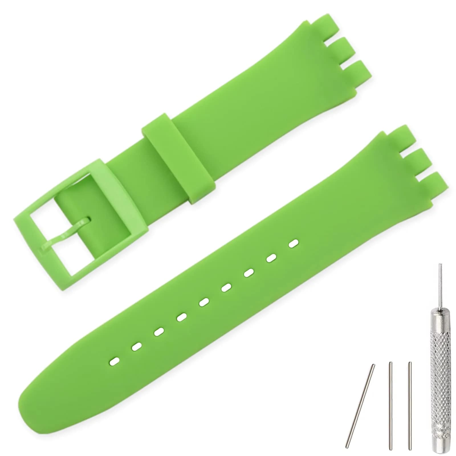 Lijinlan Replacement Silicone Band for Swatch 19mm Lug Width | Breathable & Waterproof Watch Strap