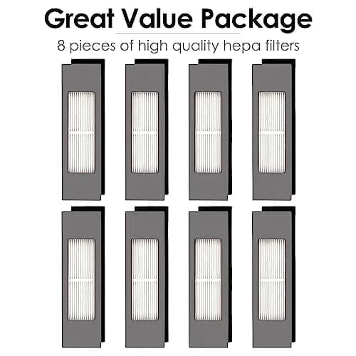 CHAIN PEAK N10 HEPA Filter 8-Pack | 99.9% Filtration for Ecovacs Robot Vacuums thumbnail 2